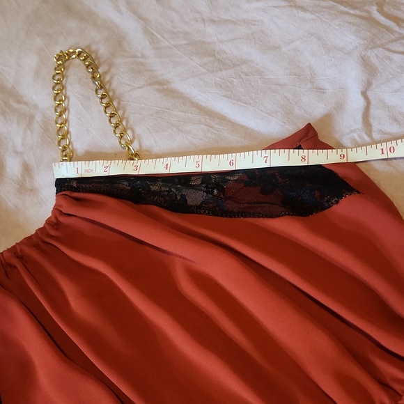 💥2/$40💥 Eunishop High Low Dress w/ Gold Chain Straps - Picture 12 of 14